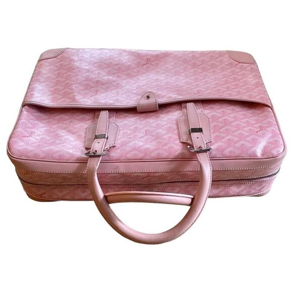 🌸 SUPER RARE🌸 Authentic Goyard Ambassade MM Briefcase PINK Sakura DISCONTINUED - Picture 3 of 16